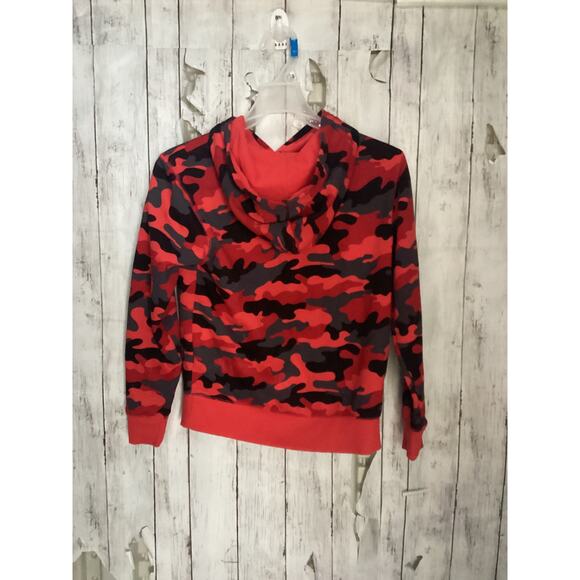 Youth Medium Champion Athletic Long Sleeve Camo Red Spell Out Hoodie Bape Style - Picture 2 of 5